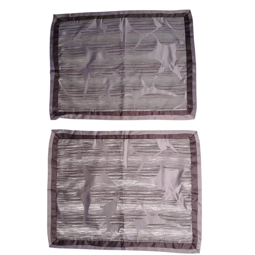 Simply Vera Wang 2 Set Pillow Shams Purple MAUVE Standard Pillowcase Luxe Sheen